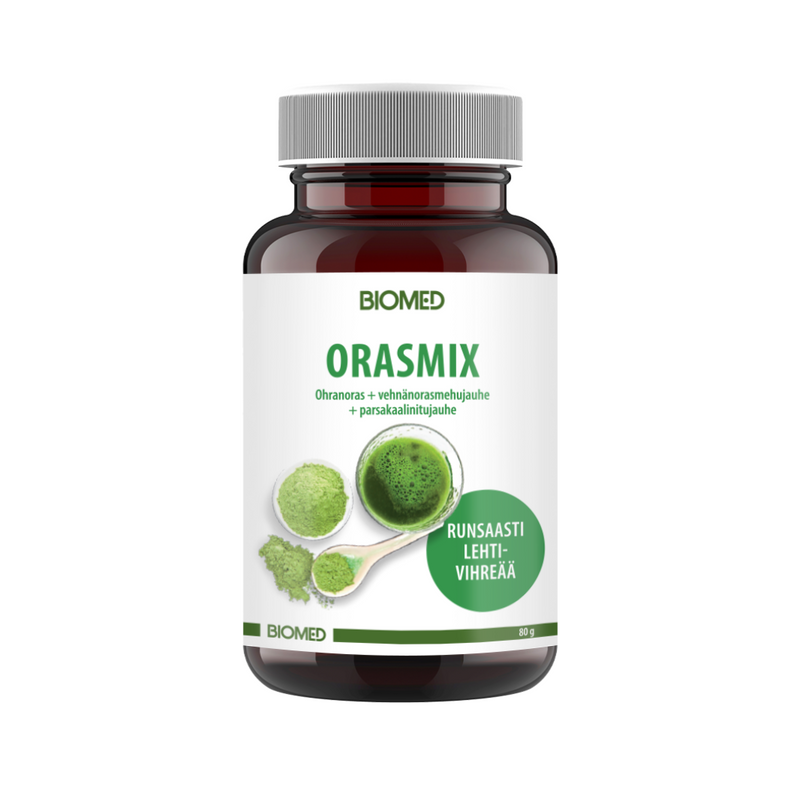Orasmix Viherjauhe, 80g-Viherjauhe-Biomed-Aminopörssi
