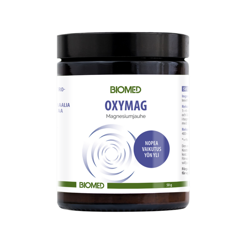 OxyMag,Magnesiumjauhe 50g-Vatsa ja suolisto-Biomed-Aminopörssi