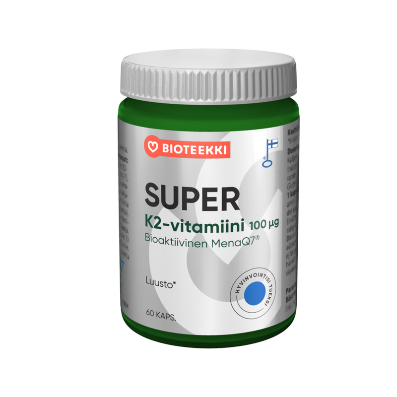 Super K2-vitamiini, 60 kaps.-K-vitamiini-Bioteekki-Aminopörssi
