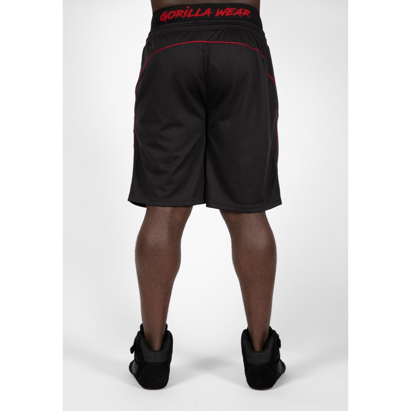 Mercury Mesh Shorts - Army Black/Red-Miesten shortsit-Gorilla Wear-S/M-Aminopörssi