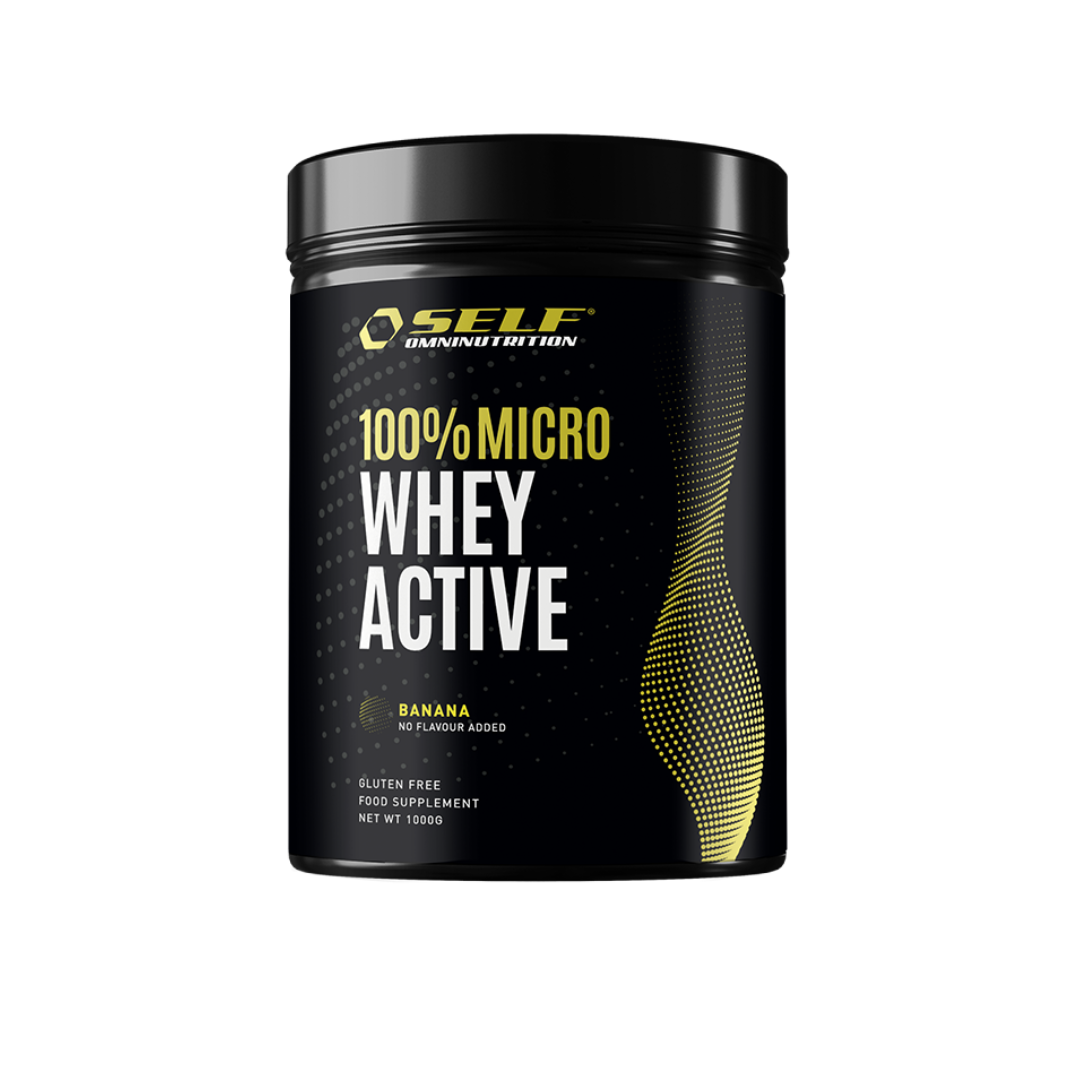 SELF OMNINUTRITION MICRO WHEY ACTIVE 1 KG – Proteine Isolate Del Siero Di Latte – Gusto Caramello Salato – Integratore Sportivo Low Carb