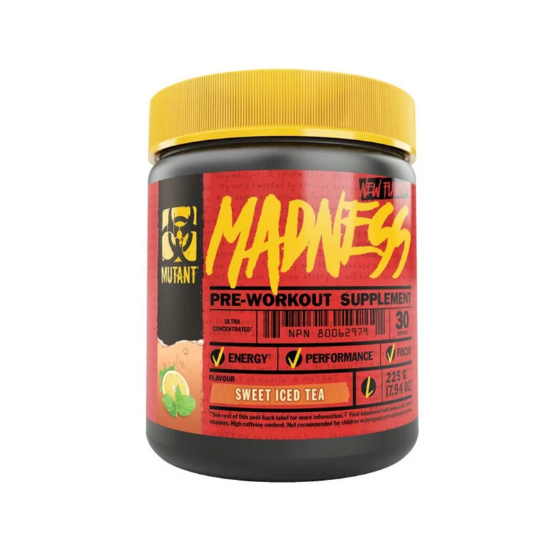 Madness PWO, 225 g-Pre Workout-Mutant-Peach Mango-Aminopörssi