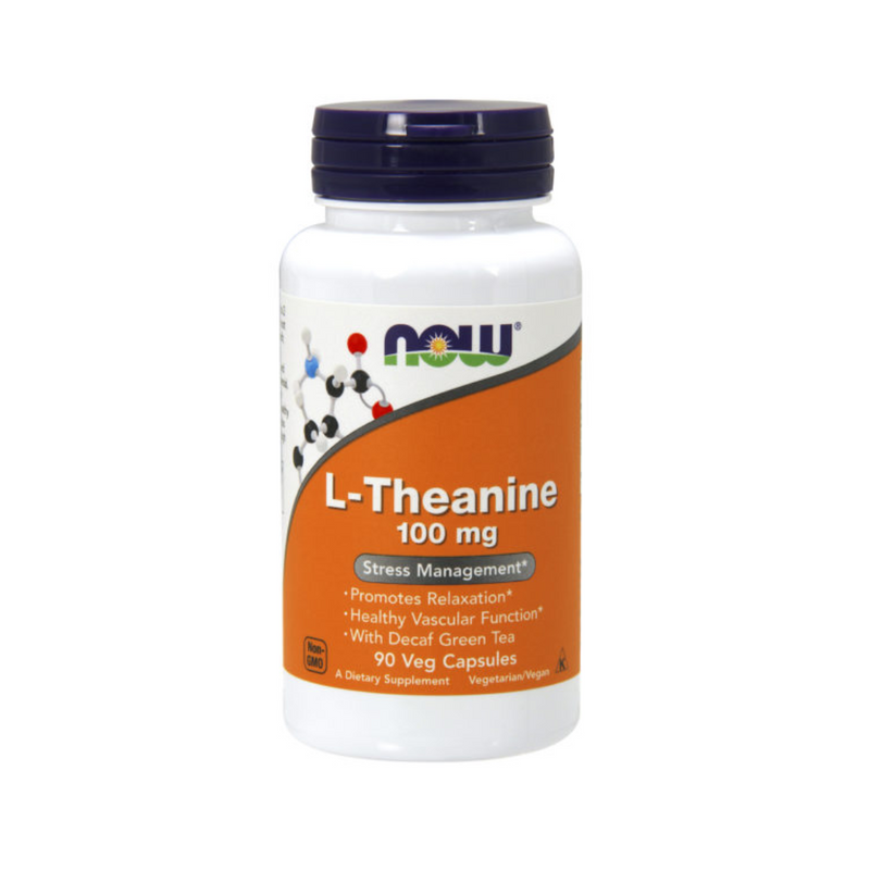 L-Theanine 100mg, 90kaps.-L-teaniini-NOW® Foods-Aminopörssi