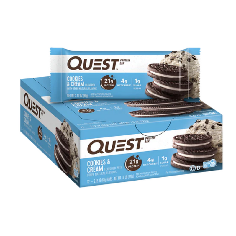 Quest Bar, 60g x12 kpl-Proteiinipatukka-Quest Nutrition-Cookies & Cream-Aminopörssi