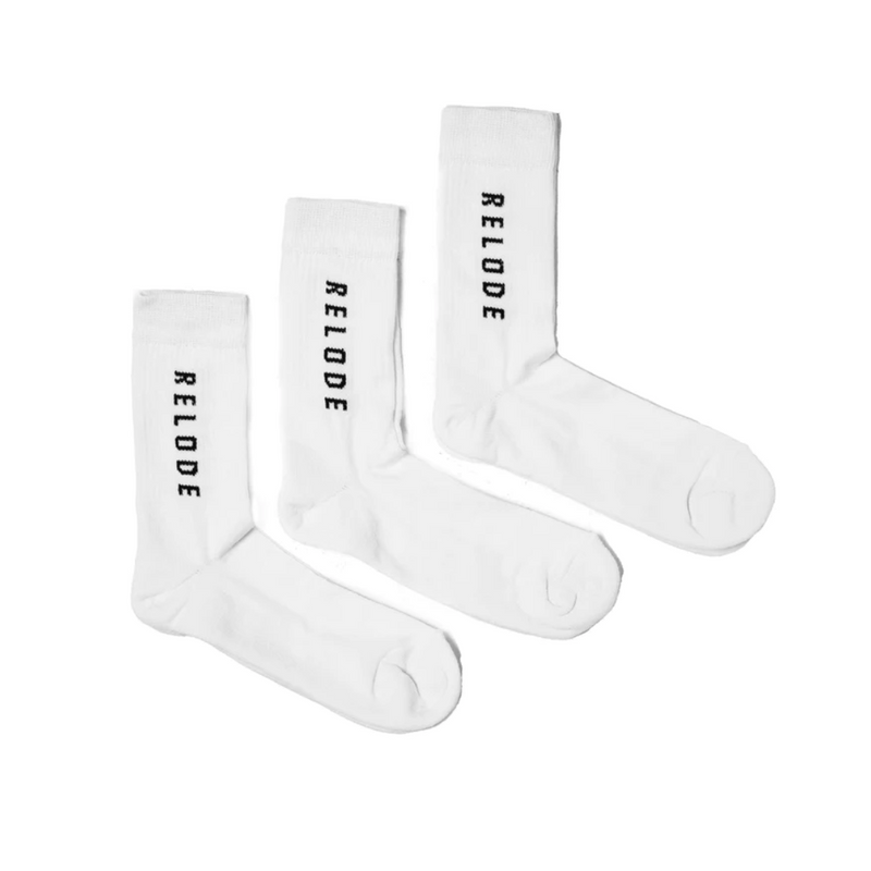 Socks 3-pack white-Sukat-Relode-35-38-Aminopörssi