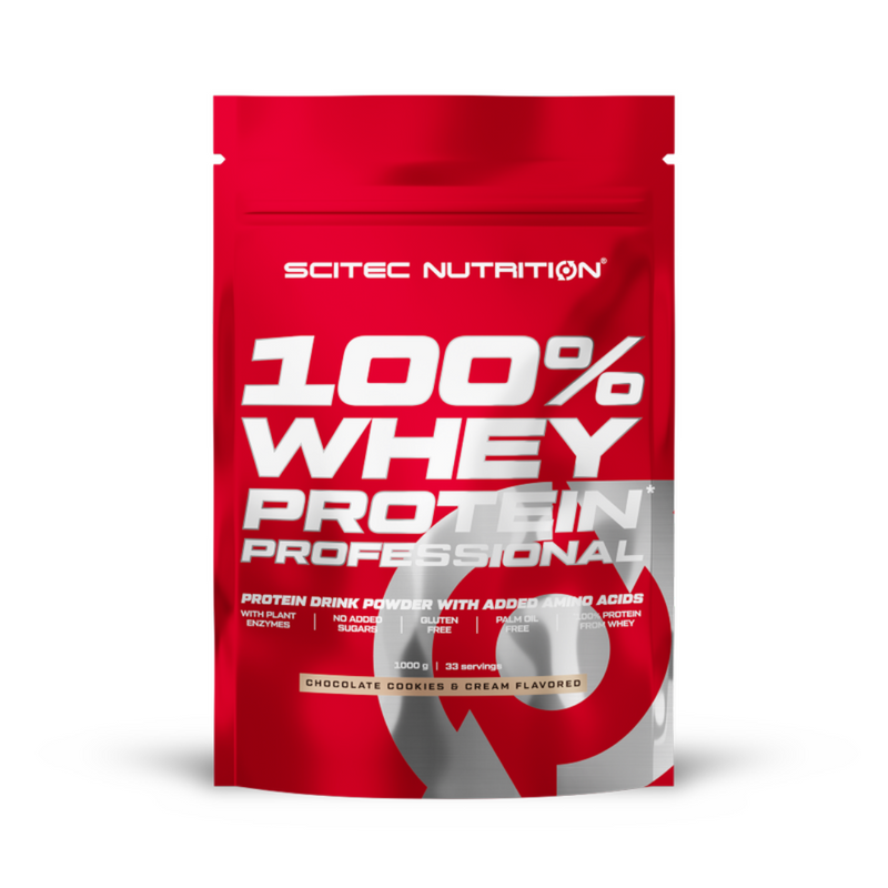 100 % Whey Protein Professional, 1000 g-Heraproteiinisekoitus-Scitec Nutrition®-Chocolate Cookies Cream-Aminopörssi