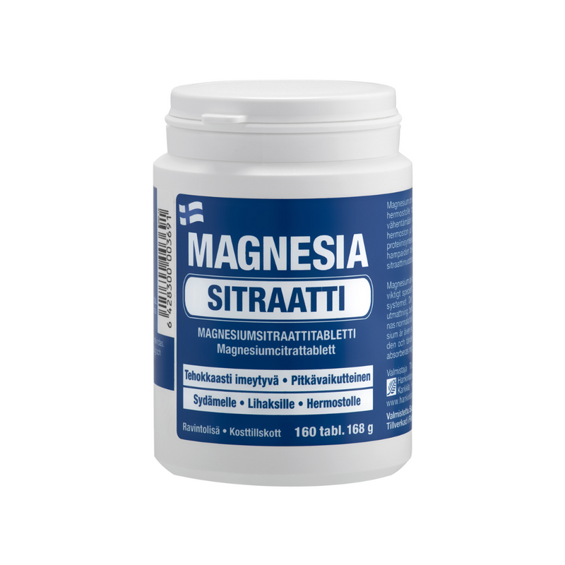 Magnesia Sitraatti, 160 tabl.-Magnesium-Hankintatukku-Aminopörssi