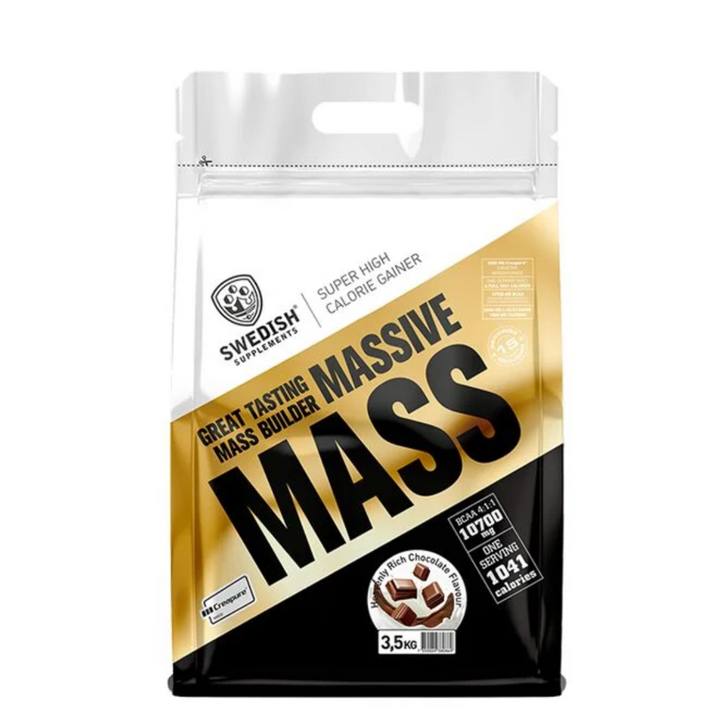 Massive Mass, 3500 g-Gaineri-Swedish Supplements-Stawberry Milkshake-Aminopörssi