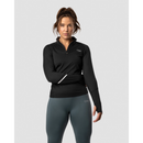 Everyday Long Sleeve 1/4 Stripe Zipper Black-Naisten pitkähihaiset ja hupparit-ICANIWILL-XS-Aminopörssi