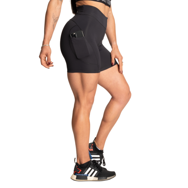 High Waist Shorts, Black-shortsit-Better Bodies-XS-Aminopörssi