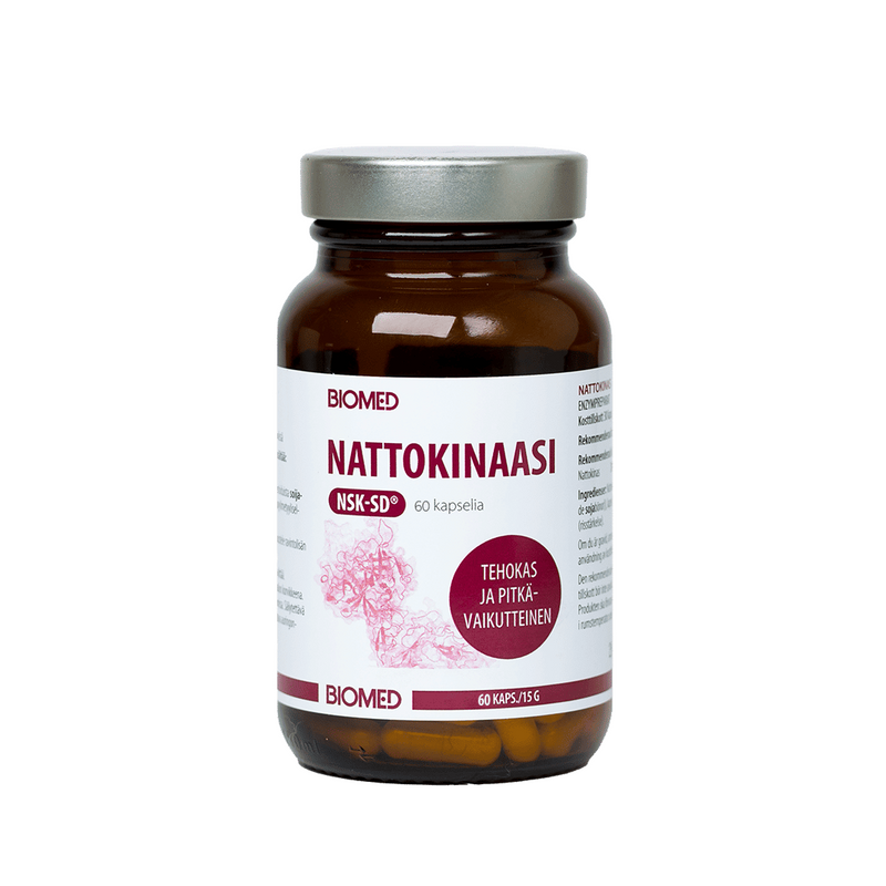 Nattokinaasi NSK-SD®, 60 kaps.-Nattokinaasi-Biomed-Aminopörssi