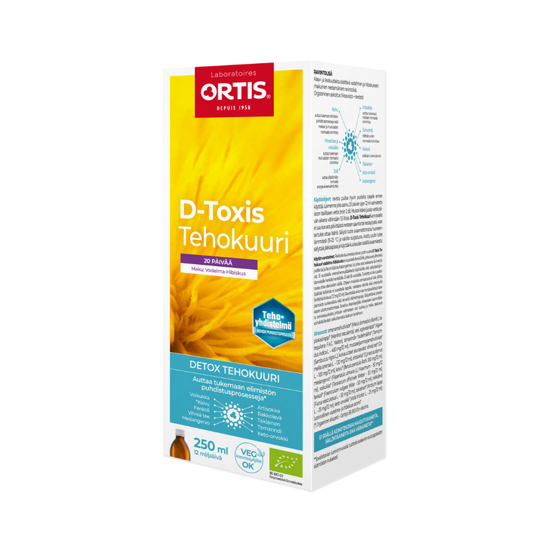 D-toxis Detox tehokuuri, 250 ml-Elimistön puhdistus-Harmonia-Aminopörssi