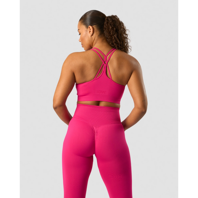 Define Seamless Scrunch Sports Bra, Bright Pink-Naisten urheiluliivit-ICANIWILL-XS-Aminopörssi
