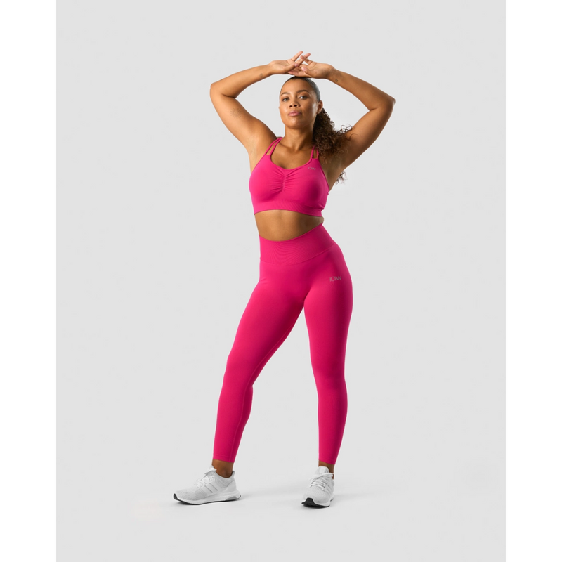 Define Seamless Scrunch Sports Bra, Bright Pink-Naisten urheiluliivit-ICANIWILL-XS-Aminopörssi