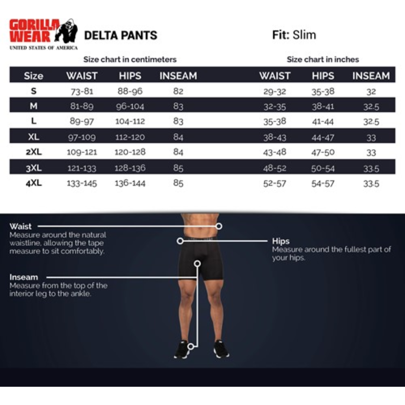 Delta Pants - Black-Miesten housut-Gorilla Wear-S-Aminopörssi