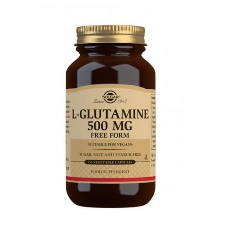 L-Glutamine 500mg, 50 vegekaps.-L-Glutamiini-Solgar-Aminopörssi