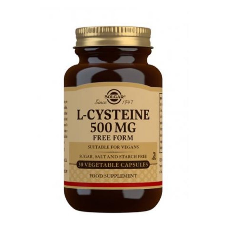 L-Cysteine 500 mg, 30 vegekaps.-L-Kysteiini-Solgar-Aminopörssi