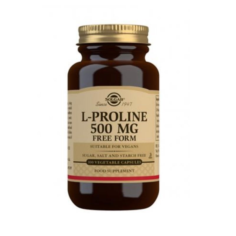 L-Proline 500 mg, 100 vegekaps.-L-Proliini-Solgar-Aminopörssi