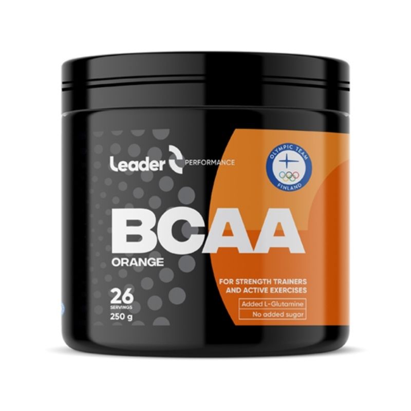 BCAA Orange, 250 g-BCAA-LEADER Foods-Appelsiini-Aminopörssi