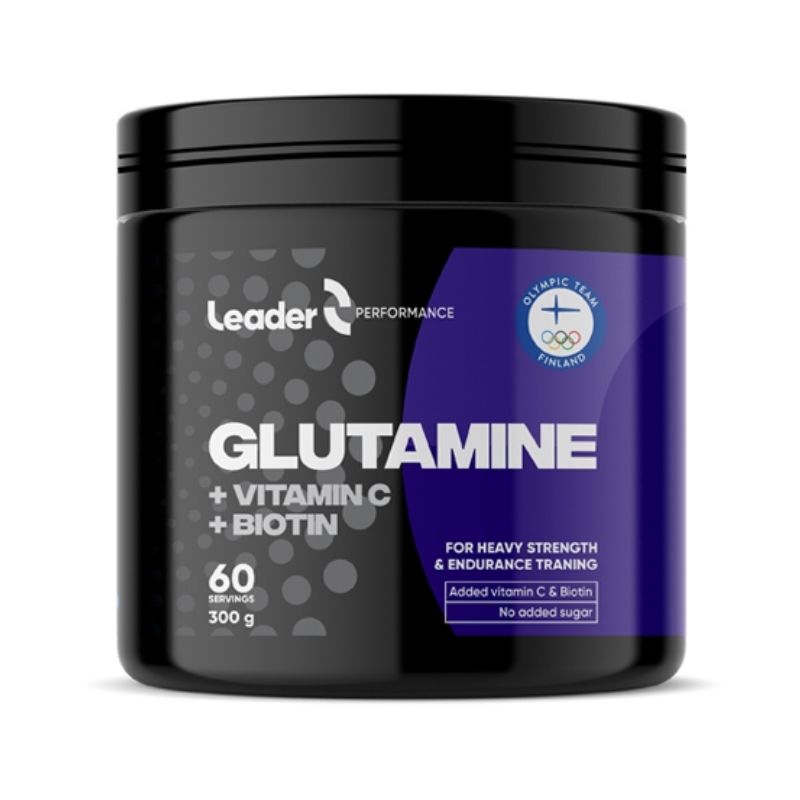 Performance Glutamine + Biotin 300g-L-Glutamiini-LEADER Foods-Aminopörssi