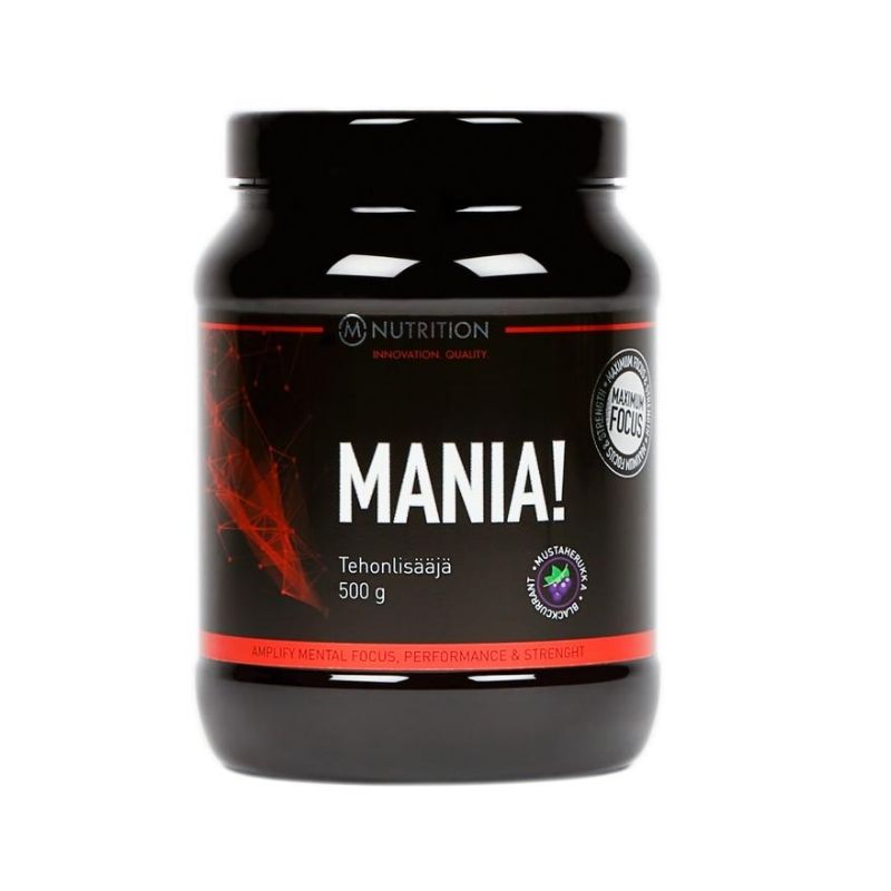 MANIA!, 500 g-Ennen treeniä-M-Nutrition-Villi Mustaherukka-Aminopörssi