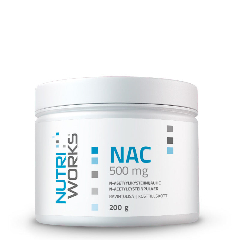 NAC 500 mg jauhe, 200 g-NAC-Nutri Works-Aminopörssi