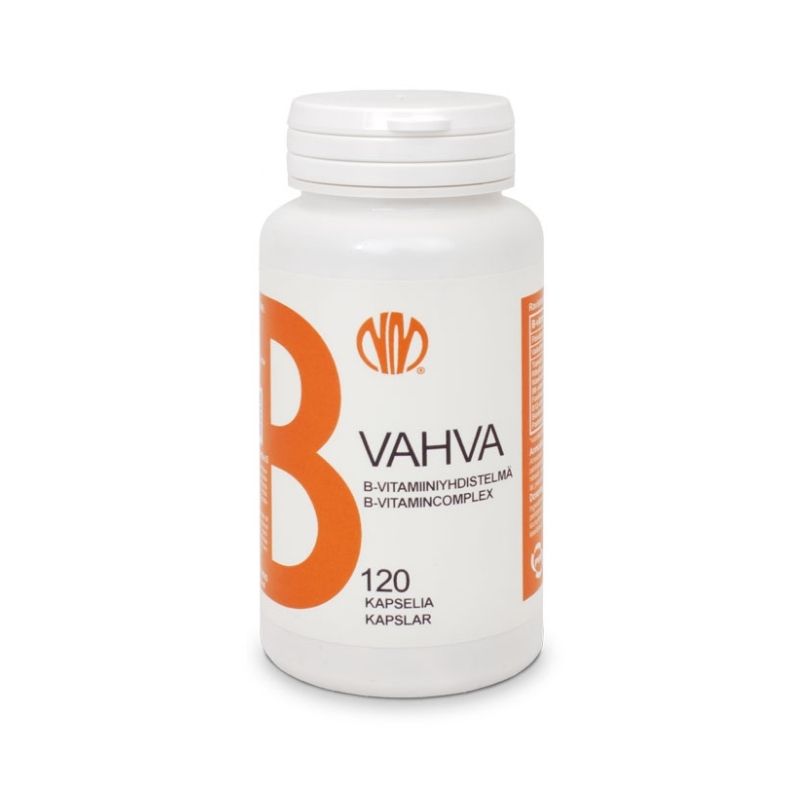 Vahva B-vitamiiniyhdistelmä, 120 kaps.-B-vitamiini-Natura Media-Aminopörssi