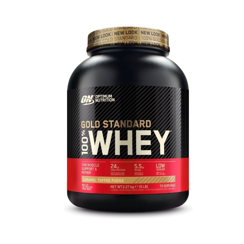 Gold Standard 100 % Whey Protein, 2.26 kg-Heraproteiinisekoitus-Optimum Nutrition-Caramel Toffee-Aminopörssi