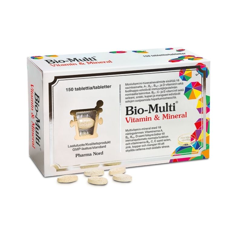 Bio-Multi Vitamin & Mineral, 150 tabl.-Monivitamiini-Pharma Nord-Aminopörssi