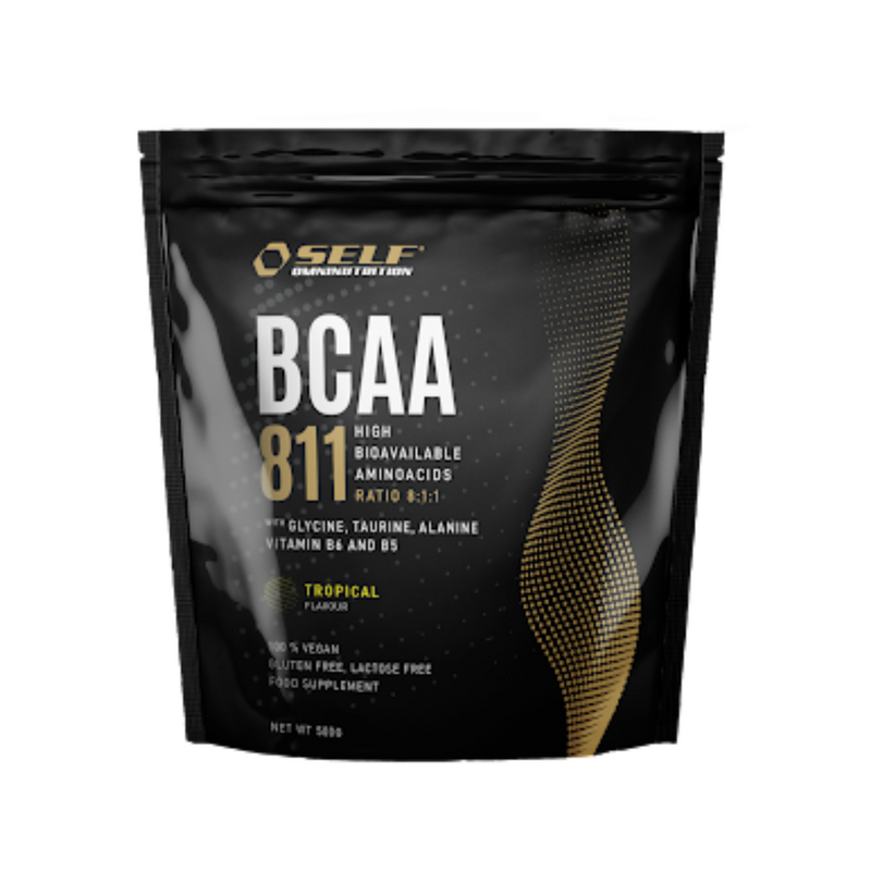 BCAA 811, 500 g-BCAA-SELF omninutrition-Tropical-Aminopörssi