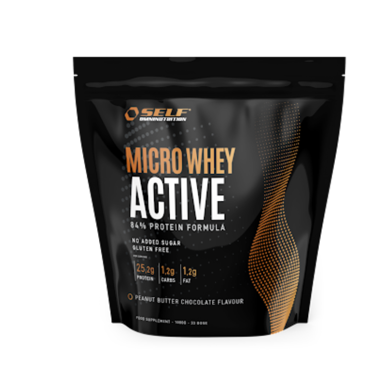 Micro Whey Active, 1kg-Heraisolaatti-SELF omninutrition-Peanutbutter-Chocolate-Aminopörssi