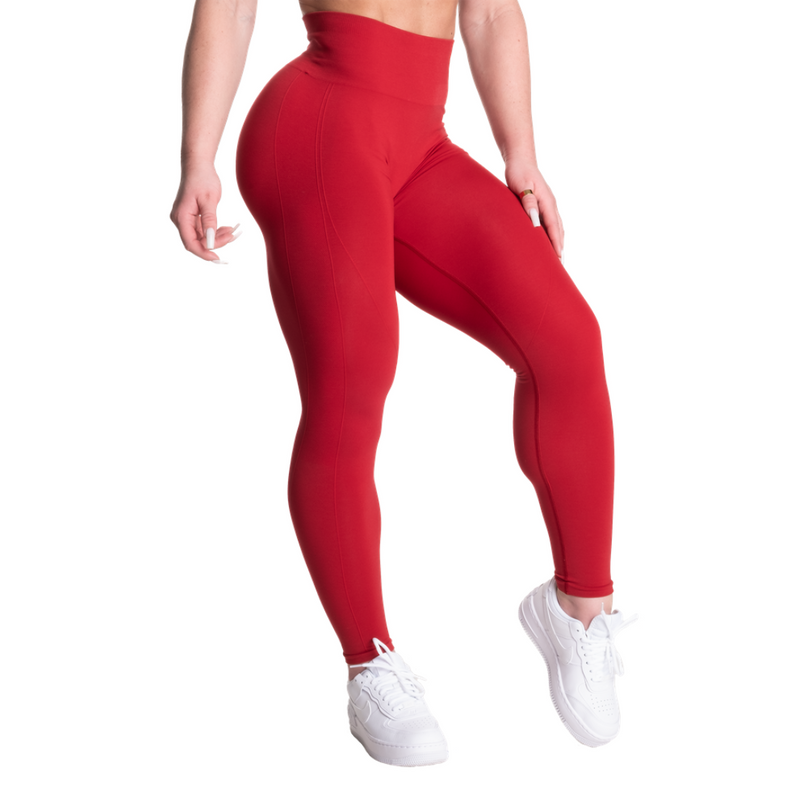 Scrunch Leggings, Red-Naisten trikoot ja leggingsit-Better Bodies-XS-Aminopörssi