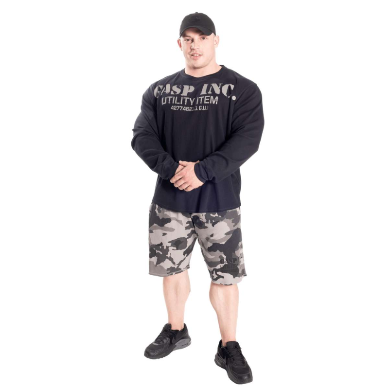 Thermal Gym Sweater, asphalt-Miesten hupparit ja pitkähihaiset-GASP-M-Aminopörssi
