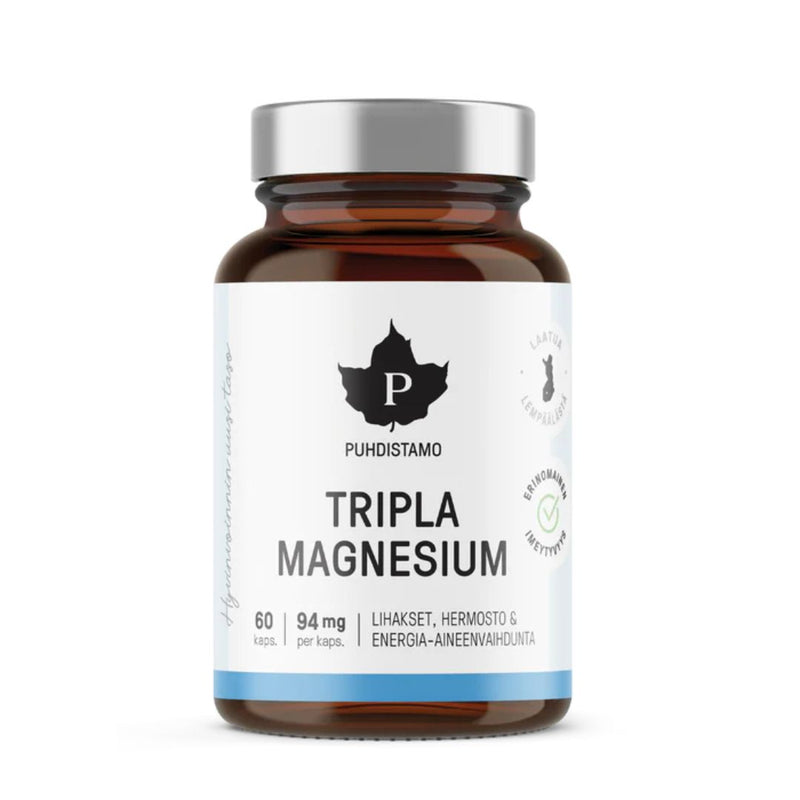 Tripla Magnesium, 60 kaps.-Magnesium-Puhdistamo-Aminopörssi