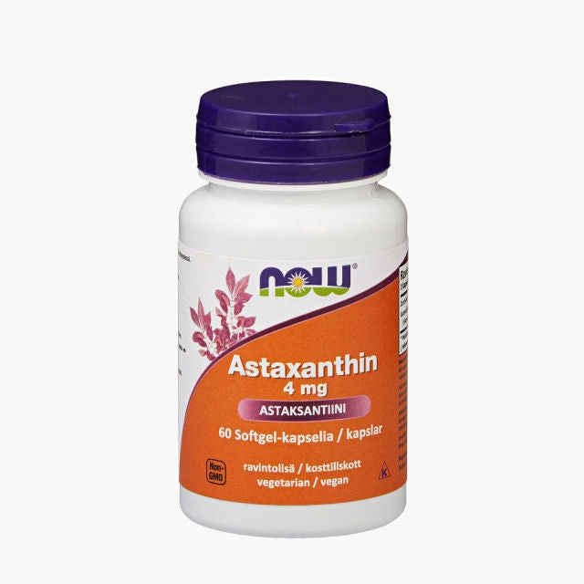 Astaxanthin 4 mg-NOW® Foods-Aminopörssi