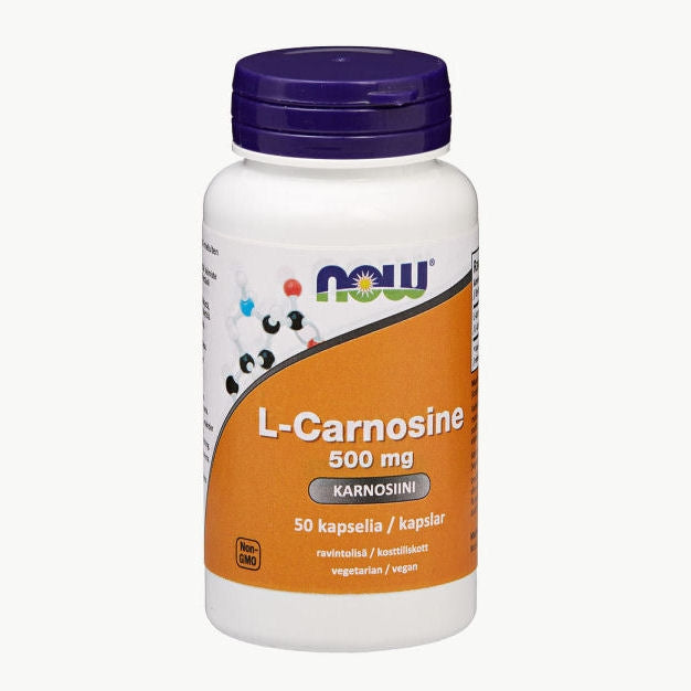 L-Carnosine 500mg-NOW® Foods-Aminopörssi