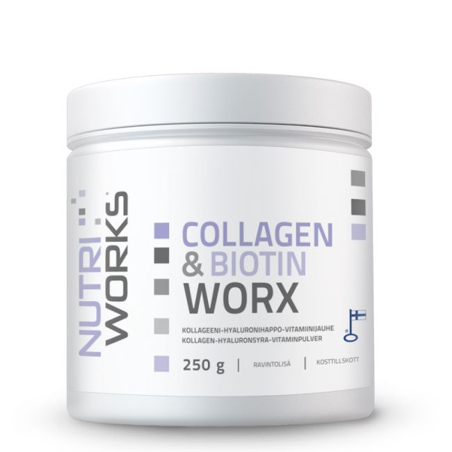 Collagen & Biotin WorX, 250 g-Nutri Works-Aminopörssi