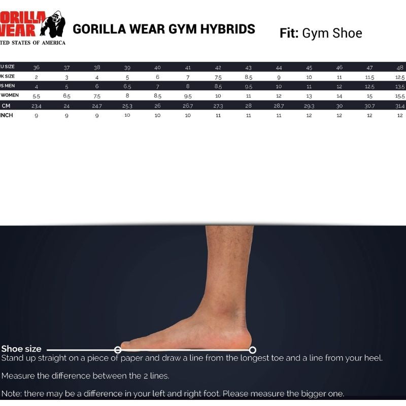 Gym Hybrids, valkoinen-Miesten kengät-Gorilla Wear-36-Aminopörssi