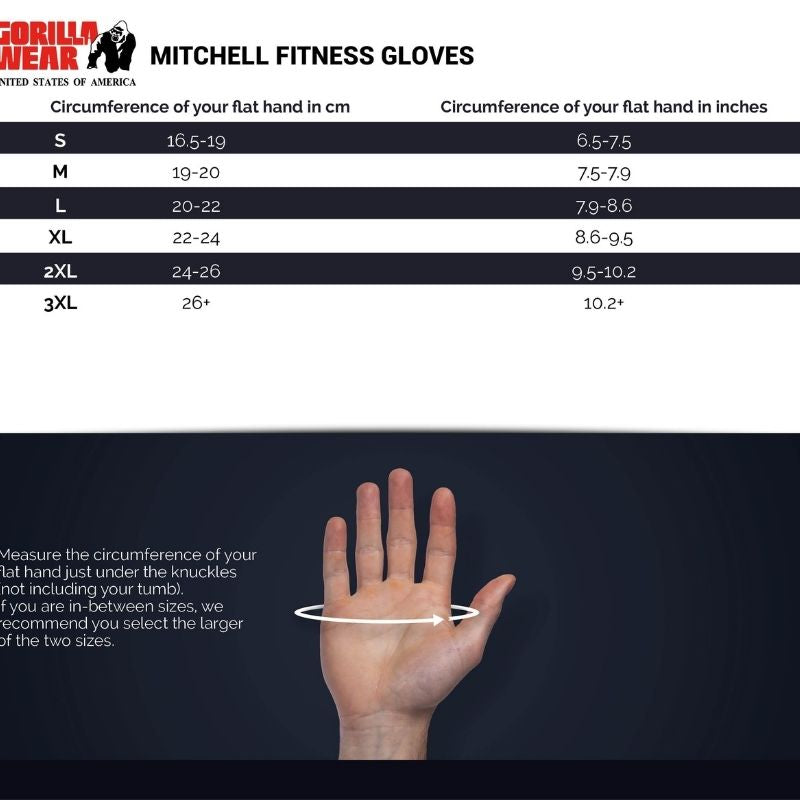 Mitchell Training Gloves, musta-Treenihanska-Gorilla Wear-S-Aminopörssi