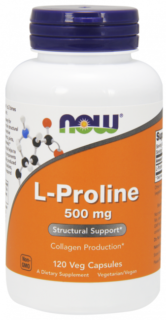 L-Proline 500 mg-NOW® Foods-Aminopörssi