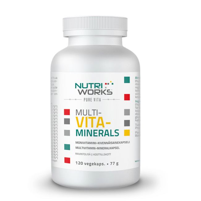 Multivita-Minerals, vegekapseli-Nutri Works-Aminopörssi