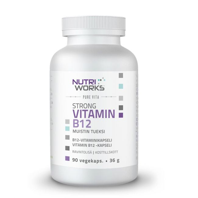 Strong Vitamin B12, Vegekapseli-Nutri Works-Aminopörssi