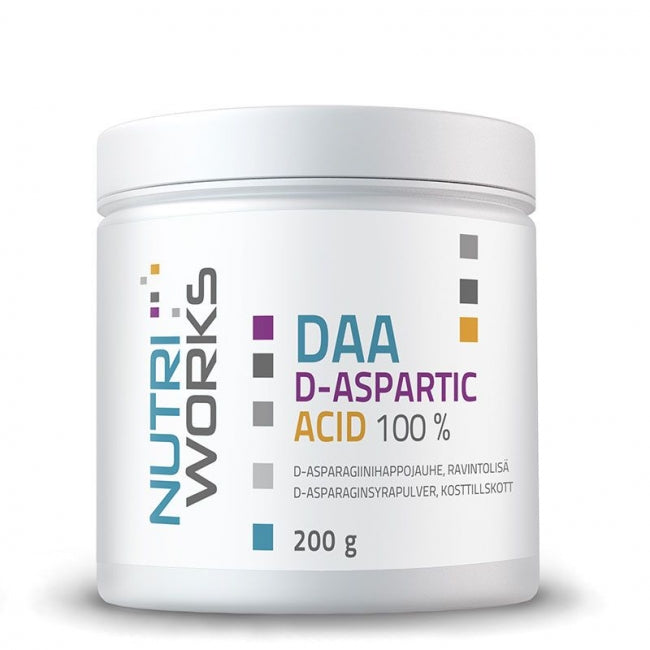 Daa D-Aspartic Acid 100%-Nutri Works-Aminopörssi