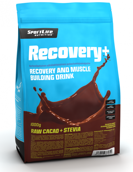Recovery+-SportLife Nutrition-Stevia raaka kaakao-Aminopörssi