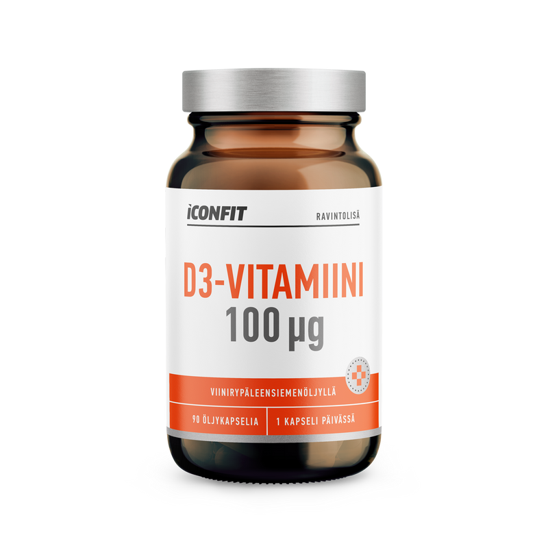 D-vitamiini 100 μg, 90 kaps.-D-vitamiini-ICONFIT-Aminopörssi