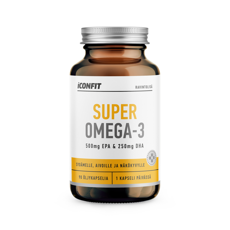 Super Omega-3, 90 kaps.-Kalaöljy-ICONFIT-Aminopörssi