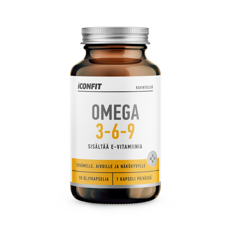 Omega-3-6-9,90 kaps.-Kalaöljy-ICONFIT-Aminopörssi