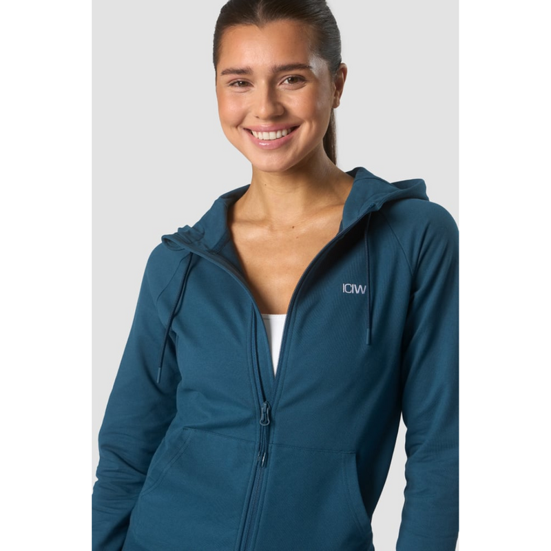 Activity Zip Hoodie Women, Teal-Naisten pitkähihaiset ja hupparit-ICANIWILL-S-Aminopörssi