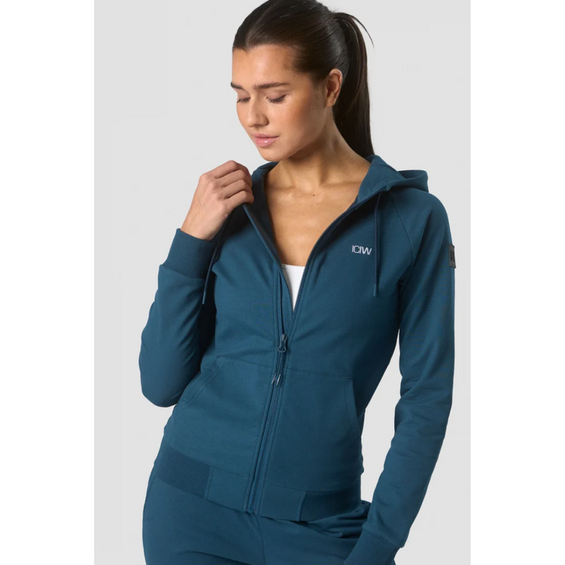 Activity Zip Hoodie Women, Teal-Naisten pitkähihaiset ja hupparit-ICANIWILL-S-Aminopörssi