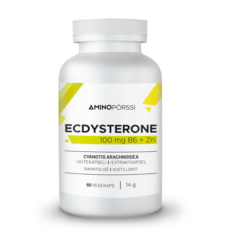 Ecdysterone 100 mg B6 Zn, 60 vegekaps-Testoboosteri-Aminopörssi Nutrition-Aminopörssi